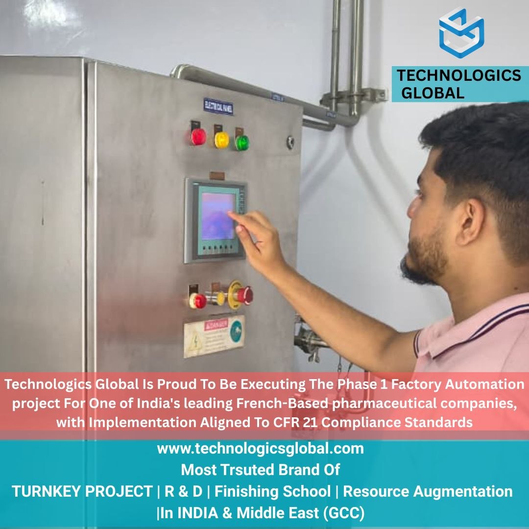 Phase 1 factory automation — HMI control panel for a French pharmaceutical plant, CFR 21 compliant