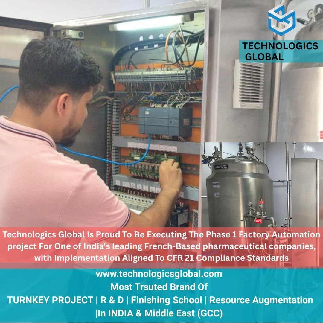 Pharma plant Siemens PLC control panel wiring — CFR 21 compliant
