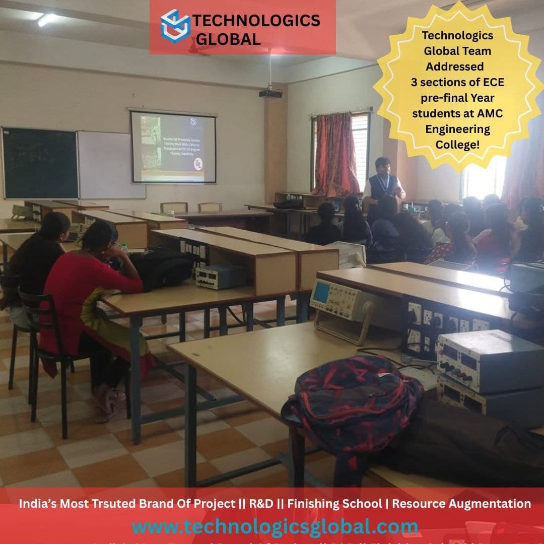 Technical session addressing pre-final-year ECE students at AMC Engineering College