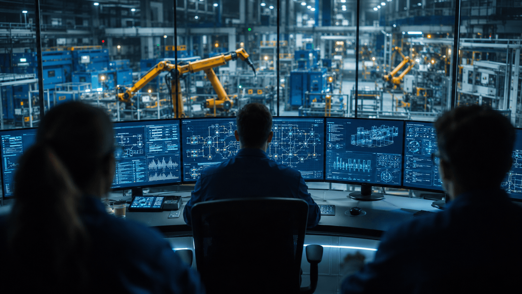 PLC SCADA students working on live industrial automation projects at Technologics Global