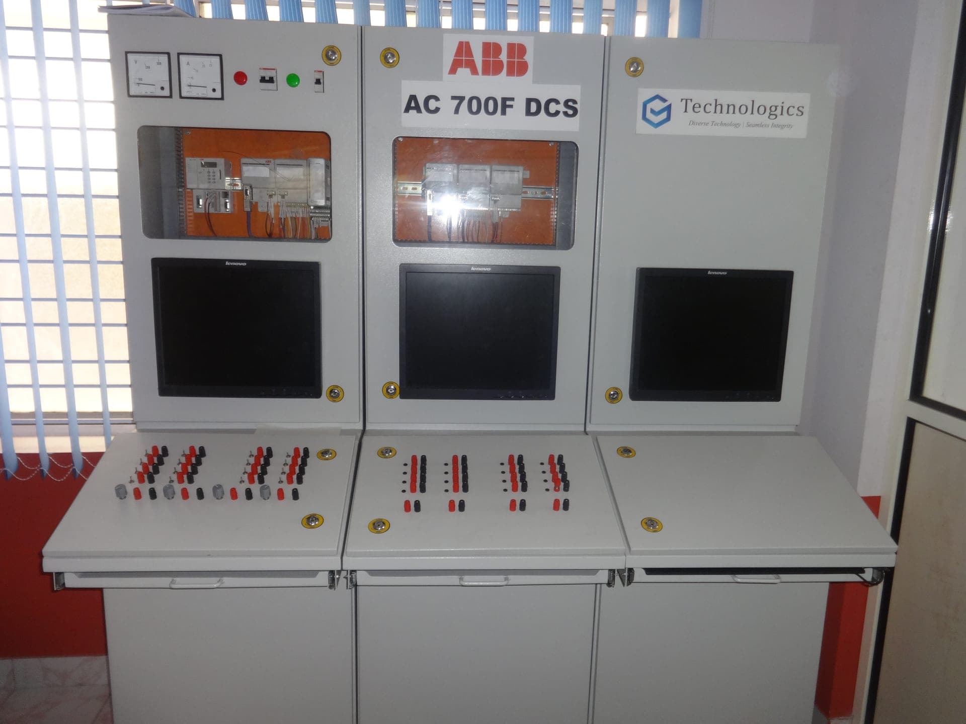 Technologics Global ABB AC 700F DCS training panel with control desk