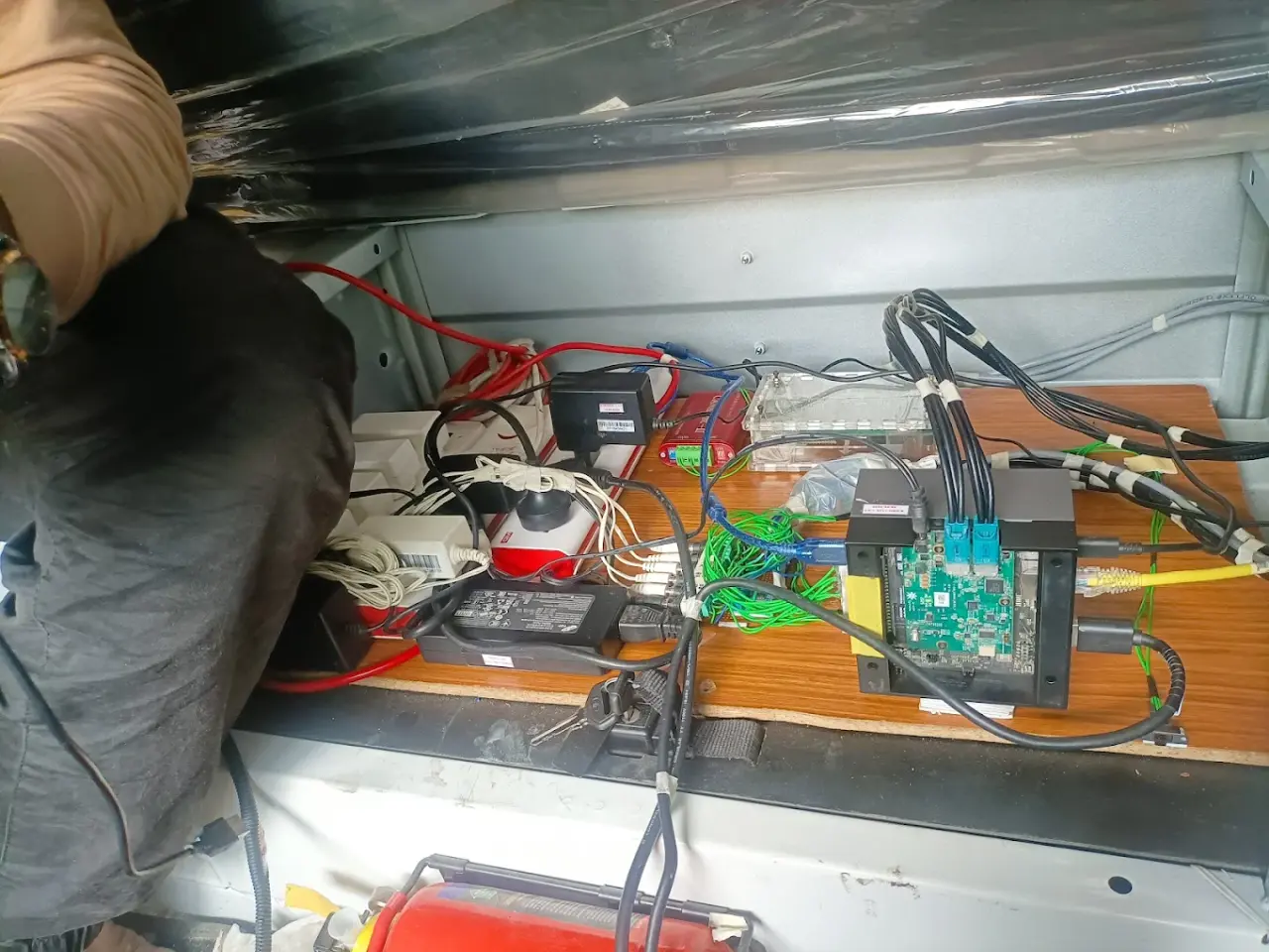 Technologics Global embedded compute and sensor stack installed inside a client vehicle