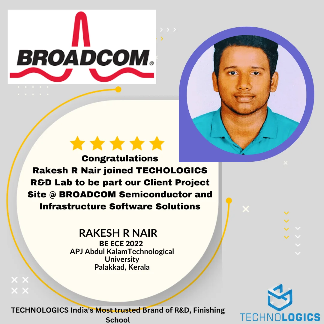 Rakesh Nair placed at Broadcom