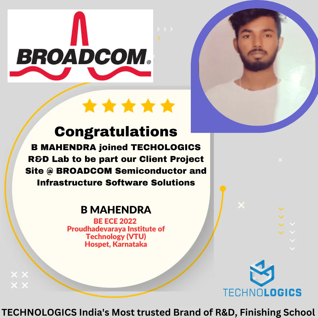 Mahendra placed at Broadcom