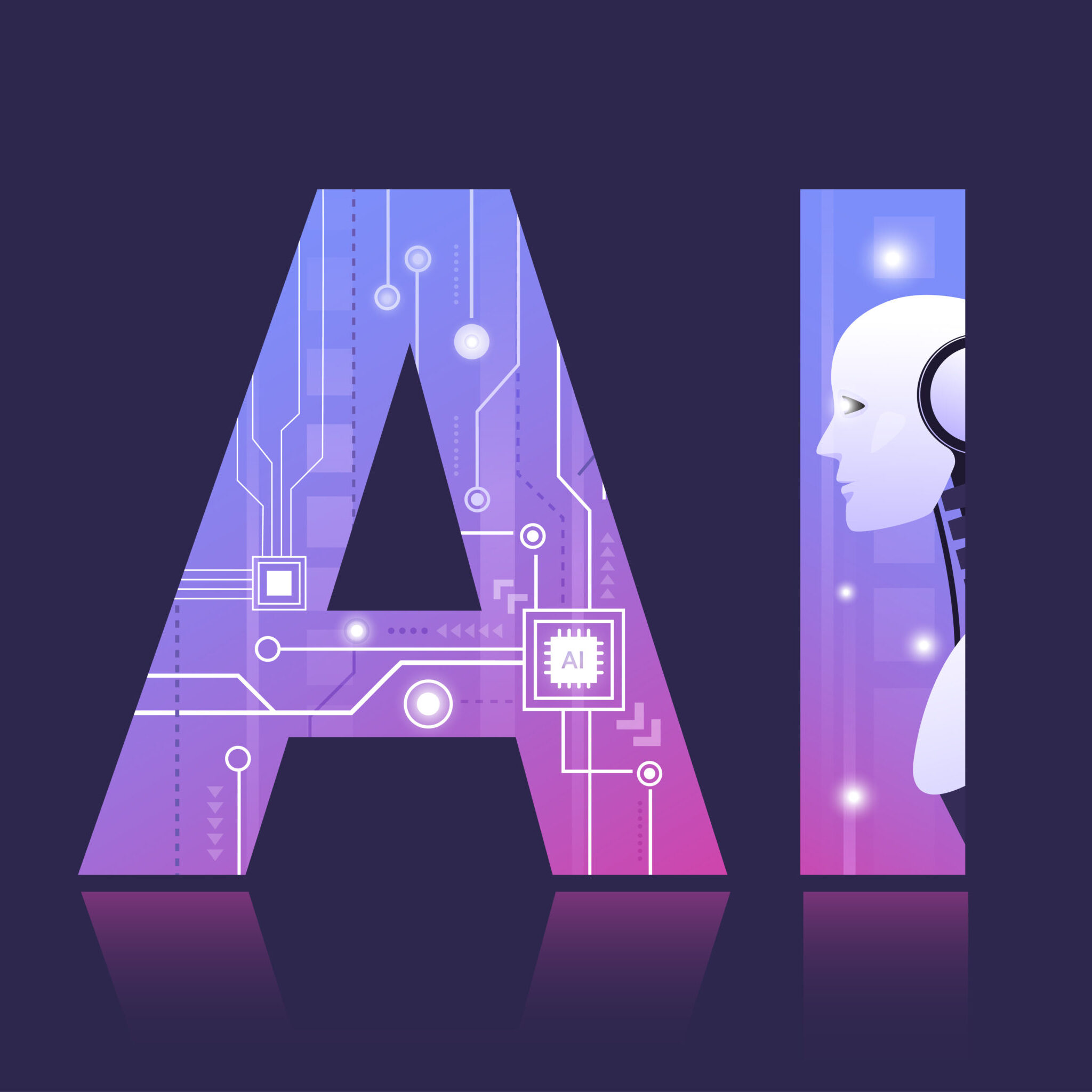 Machine learning AI with Digital Brain is learning processing bi Robotic artificial intelligence technology smart lerning from bigdata. Machine learning AI with Digital Brain is learning processing big data, analysis information. ai technology industrial 4.0 control.